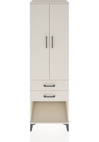 Resim Hyperion Dolap Tek Raflı 2 Çekmeceli Tek Askılı 60x44x195 Aytaşı-aytaşı Aytası 