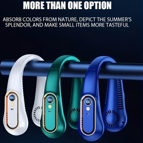 Resim Taşınabilir USB Boyun Fanı - Giyilebilir, Şarj Edilebilir, 360° Esnek Soğutma, Sessiz Çalışma, Güçlü Hava Akışı - Dış Mekan İçin Uygun, Öğrenci/Doğum Günü Hediyesi 