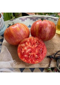 Resim Nadir Çizgili Big Cheef Stripes Domates Tohumu 15 Tohum 