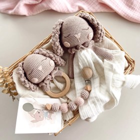 Resim Amigurumi Köpüş Bebek Seti - Uyku Arkadaşı Bej 