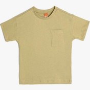 Resim Koton Erkek Bebek Basic Tişört Kısa Kollu Cep Detaylı Pamuklu Yeşil 