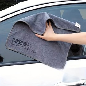Resim Yüksek Kaliteli Dayanıklı Gri Mikrofiber Araba Temizleme Bezi, 2.2kg, Mükemmel Leke Giderme ve Su Emme, Kirlenmeye Karşı Dayanıklı Renk Sistemi, Uzun Ömürlü ve Yapışkan Olmayan Araba Temizliği 