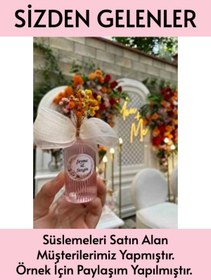 Resim Sizeuyduk Japon Kiraz Çiçeği Rengi Boş Plastik Şişe 10 Adet 50 ML Kolonya Söz Nişan Düğün Nikah DNZ21JPN 