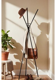 Resim Asya Portmanto Ayaklı Askılık Ofis Büro Askılık Siyah Siyah 