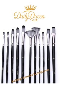 Resim 24 Parça A Kalite Akrilik Yağlıboya Suluboya Fırça Seti 