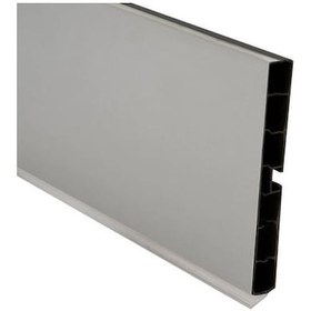 Resim Baza Pvc Profil 120mm Kaplamalı Metalik Gri 