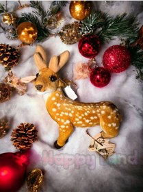 Resim Sevimli Ren Geyiği Peluş 35 Cm - Özel Gün Hediyesi Uyku Ve Oyun Arkadaşı Peluş Oyuncak SARI 