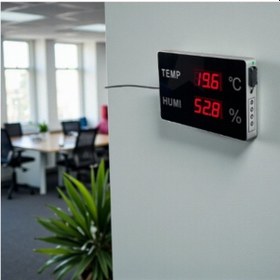 Resim He218a-th Büyük Led Ekranlı Endüstriyel Sıcaklık Ve Nem Ölçer 