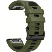 Resim Sunshine022 Garmin Fenix 8/7/5/6/epix İçin Zeytin Yeşili 22mm Nefes Akıllı Saat Kayışı 