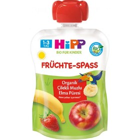 Resim Hipp Organik Çilekli Muzlu Elma Püresi 100 gr STD - STD / STD 