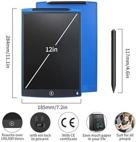 Resim 12 Inc Writing Lcd Grafik Dijital Kalemli Çizim Tableti Yazı Tahta Not Yazma Eğitim Tableti 