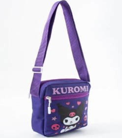 Resim Trg Polo Trg Kuromi Çocuk Omuz Çantası 3 Bölmeli Su Geçirmez Kumaş 21 16 6 Cm Koyu Mor 