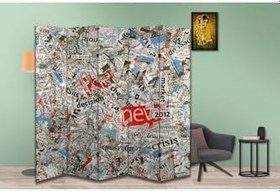Resim Motifli Özel Tasarım Paravan Room Divider PRV1197, 180 x 180 