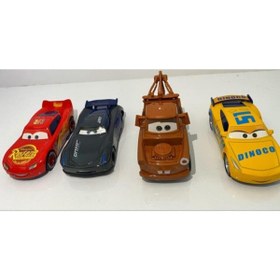 Resim Cars Şimşek Mcqueen Mater Oyuncak Arabalar 4'lü Set 