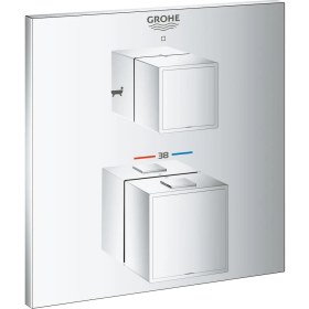 Resim Grohe Grohtherm Cube Termostatik Banyo Duş Bataryası 2 çıkışlı divertörlü- 24155000 