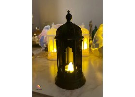 Resim Özbience Ramazan Feneri, Tealight LED Hediyeli, Modern Ev ve Ofis Süsleri 