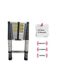 Resim Endokon 13 Basamak - 380 Cm. Teleskopik Alüminyum Merdiven - I Tipi Uzayan Merdiven 