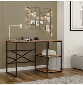 Resim Corr Metal Çalışma Masası Siyah 