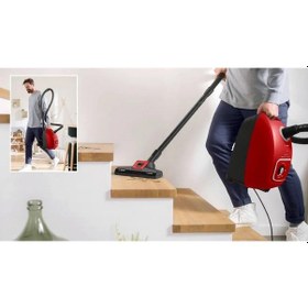 Resim Bosch BGL41PET2H Serie 4 ProAnimal Toz Torbalı Elektrikli Süpürge Kırmızı 
