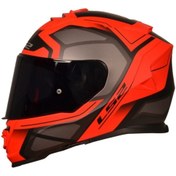 Resim LS2 Storm 2 Faster Mat Kırmızı-tıtanıum Kask 