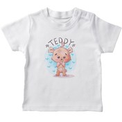 Resim Angemiel Baby Oyuncak Ayı Teddy Erkek Bebek Tişört Beyaz B1053MDBBKETSRT 