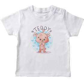 Resim Angemiel Baby Oyuncak Ayı Teddy Erkek Bebek Tişört Beyaz B1053MDBBKETSRT 