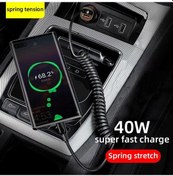 Resim 40w Uzatma Usb Tip C Kablo Bahar Tip-c Araba Usb C Kabloları Kablosu Veri Telefonu Hızlı Şarj Aleti Kablosu Xiaomi Huawei Samsung Uyumlu Tel 