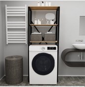Resim Çamaşır Makinesi Üstü Düzenleyici Raf Banyo Dolabı Rafı Makina Atlantik Çam 