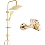 Resim Akm Dekor Gold Banyo Seti - Duş Robotu, Banyo Bataryası 