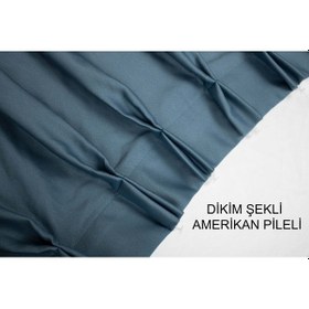 Resim Dauble Blackut Karartma Perde Tek Kanat 1x2 Amerikan Pileli Fon Perde Antrasit 