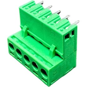 Resim 5 Pin 5.08mm 90 Yeşil Takım Klemens 10 Adet 
