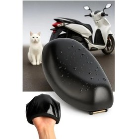 Resim Motosiklet Deri Sele Kılıfı, Vespa Gts 300 Uyumlu 0000 