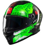 Resim Mt Helmets Stınger Ardent C6 Kapalı Kask Parlak Yeşil - Siyah 