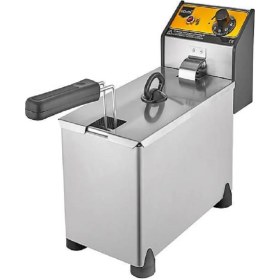 Resim 3l Elektrikli Fritöz Patates Kızartma Makinesi Bej Renk 