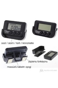 Resim Derwell Yeni 2023 Dijital Alarmlı Saat Kronometre Masa Ve Araç Saati Öğrenci Sınav Kronometresi Kk-613d 