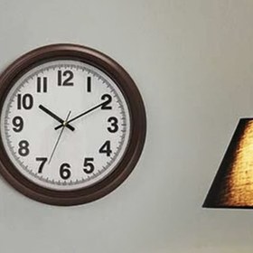 Resim Klik Auris Duvar Saati - Kahverengi - 32 cm 