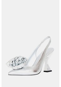 Resim Katy Perry The Laterr Hıgh Kadın Gümüş Çiçek Detaylı Topuklu Ayakkabı Gümüş 