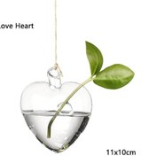 Resim Vkemall Transparent Borosilikat Cam Aşk Kalbi Süs Vazosu - 11.5x10cm, Su Bitkileri İçin, Ev/ofis Dekorasyonu, Askı Tipi, İnce Dayanıklı 