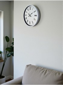 Resim 36 Cm Beyaz Roman Rakamlı Duvar Saati Çok Renkli 