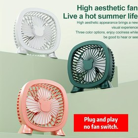 Resim USB ile Çalışan Masa Fanı - Sessiz Taşınabilir Masaüstü Soğutma Fanı, Açma/Kapama Düğmeli, Pil Gerektirmez, Ofis, Ev, Seyahat için Kompakt Kişisel Soğutucu Fan - Beyaz/Siyah/Koyu Gri/Pembe Renklerde İdeal Yazlık Masa Dekorasyonu, Taşınabilir Soğutucu Fan, Ev Rahatlatıcı, Dekoratif Pasta Dilimi Şeklinde, Hafif Plastikten Yapılmış, Sessiz Çalışım 