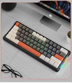 Resim K610 Kablolu Kırmızı Switch Mekanik Oyuncu Klavyesi-61 Tuş Rgb-hot Swap 