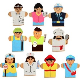 Resim El Kuklası Meslekler 10 Parça 