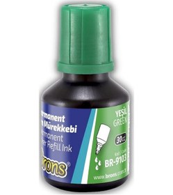 Resim Markör Permanent Kalem Mürekkebi Yeşil 30 ml 1 Adet Brons Koli Çuval Kalemi Mürekkebi 1 Adet 