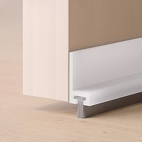 Resim 100Cm Kapı Altı Rüzgar Kesici, Kauçuk Süpürge ile Plastik Hava Sızdırmazlık - Çıkarılabilir Yapışkan Kapı Altı Toz ve Ses Geçirmez Böcek Bariyeri 