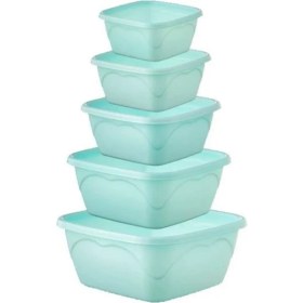 Resim Merdem Plastik Badya Seti Kare 5'li 