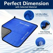Resim 1-4 adet Mikrofiber Araba Yıkama Havlusu Yumuşak Hızlı Kuruyan Pencereler Aynalar Silme Bezleri Ev Çift Katman Temizlik Bezleri 500GSM 