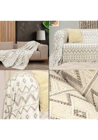 Resim Latuda Concept SoftMicro Etnik Desenli Boho Koltuk Örtüsü 130 x 180 CM 