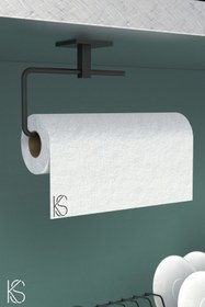 Resim KILINÇ STORE Siyah Kağıt Rulo Havluluk Peçetelik Yapışkanlı Tasarım Askı 