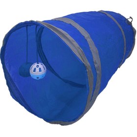 Resim Kiwi Pets İki Toplu Kedi Oyun Tüneli Mavi 