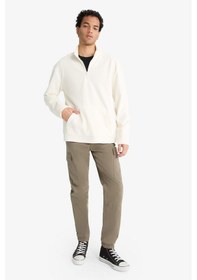 Resim Defacto Regular Fit Beli Bağcıklı Kargo Cepli Jogger Pantolon F4681ax25aukh401 Haki 
